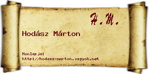 Hodász Márton névjegykártya